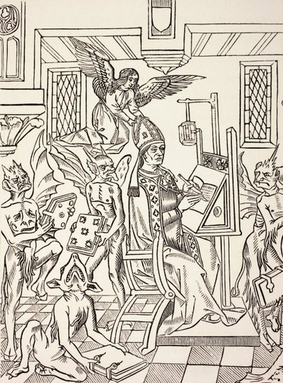 A Priest Calls for God to Aid Him in His Orthodoxy While He is Surrounded by Devils by French School
